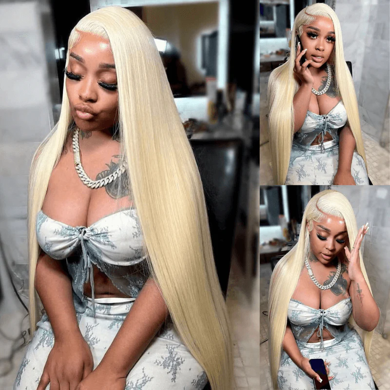 SZC 200 Density 613 Blonde 13x4 HD Lace Front Body Wave Human Hair Wig - Image 9