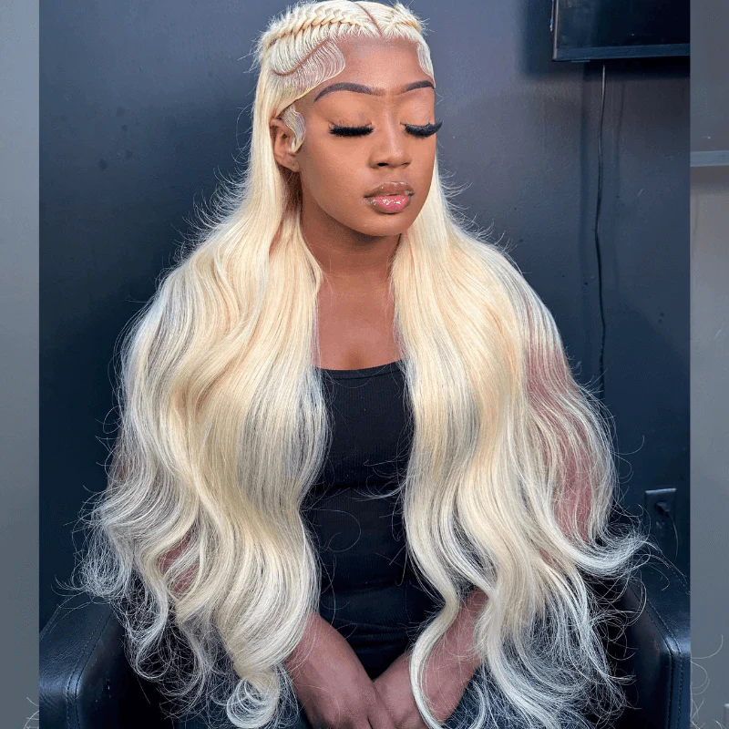 613 Blonde Deep Curly Wave 13x4 Lace Front Human Hair Wig 200 Density - Image 9