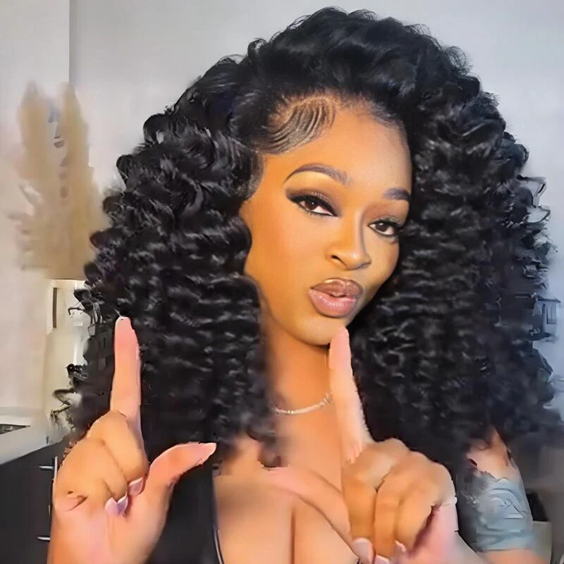 SZC Tight Round Spiral Curls 13x4 Lace Front Human Hair Wig 250 300 Density - Image 3